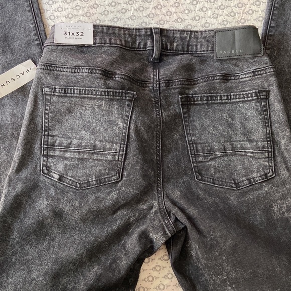 NWT Pacsun Mens Stacked Skinny Jeans - Picture 8 of 9